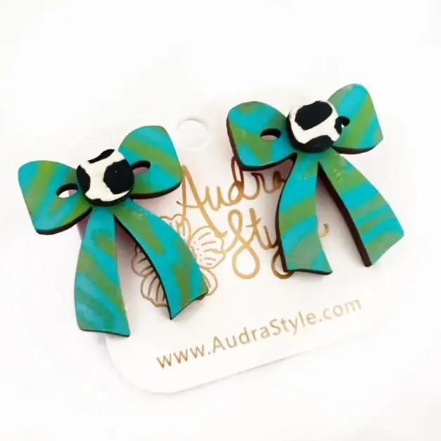 Audra Style Bow Stud Statement Earring
