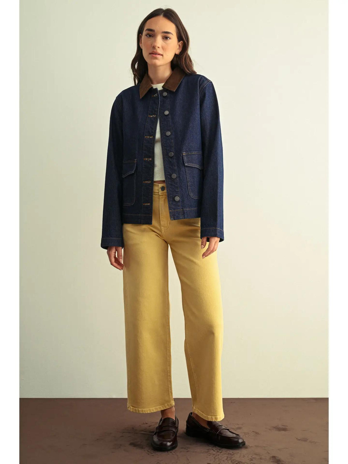 Corduroy Collar Barn Jacket - Rinse