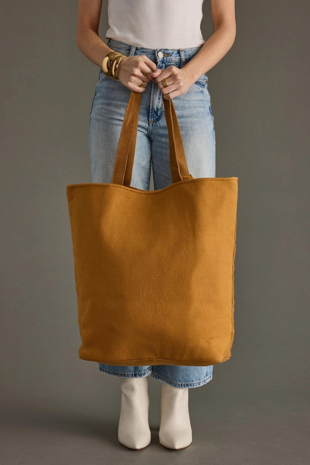 Camel & Cream Aztec Tote