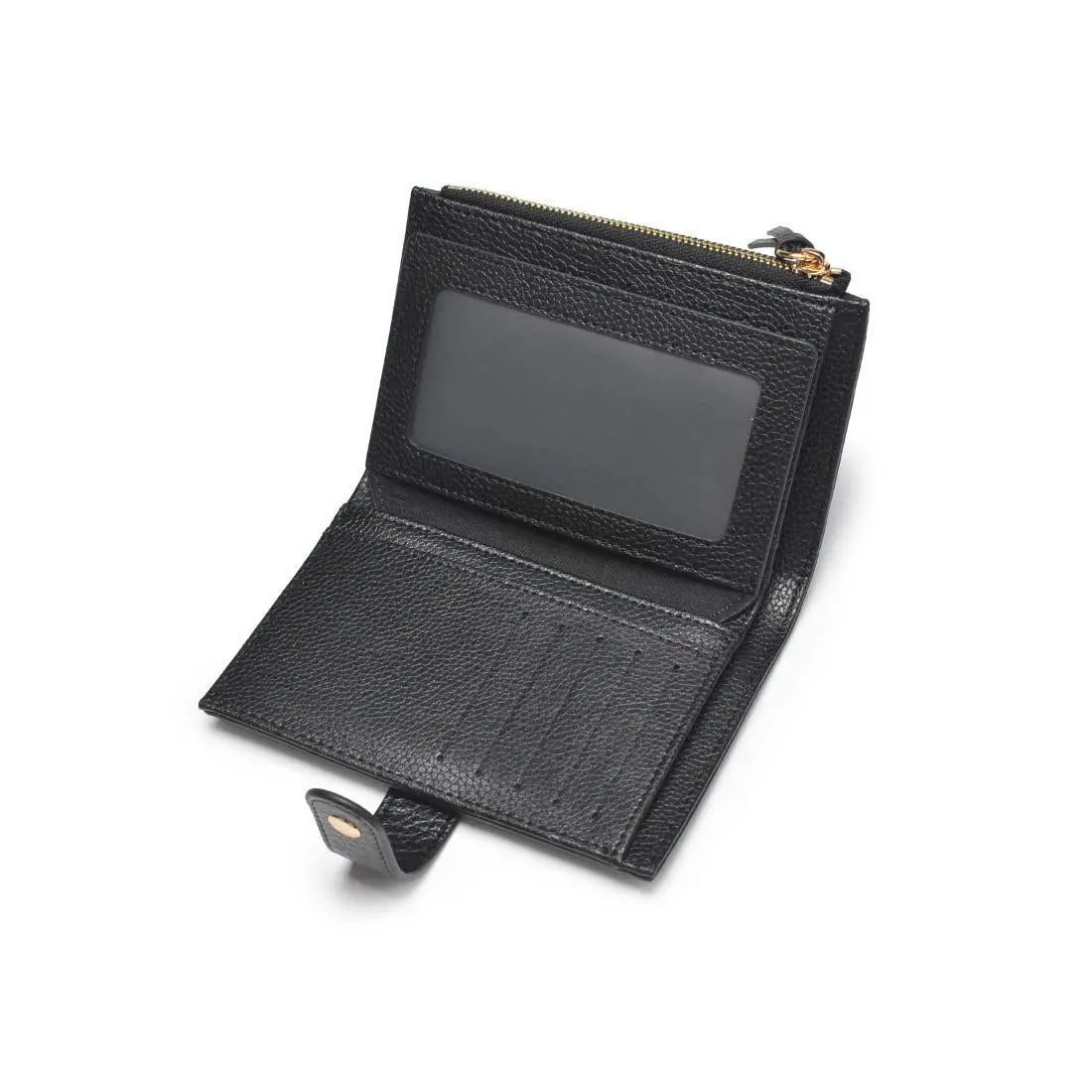Inside of black wallet.