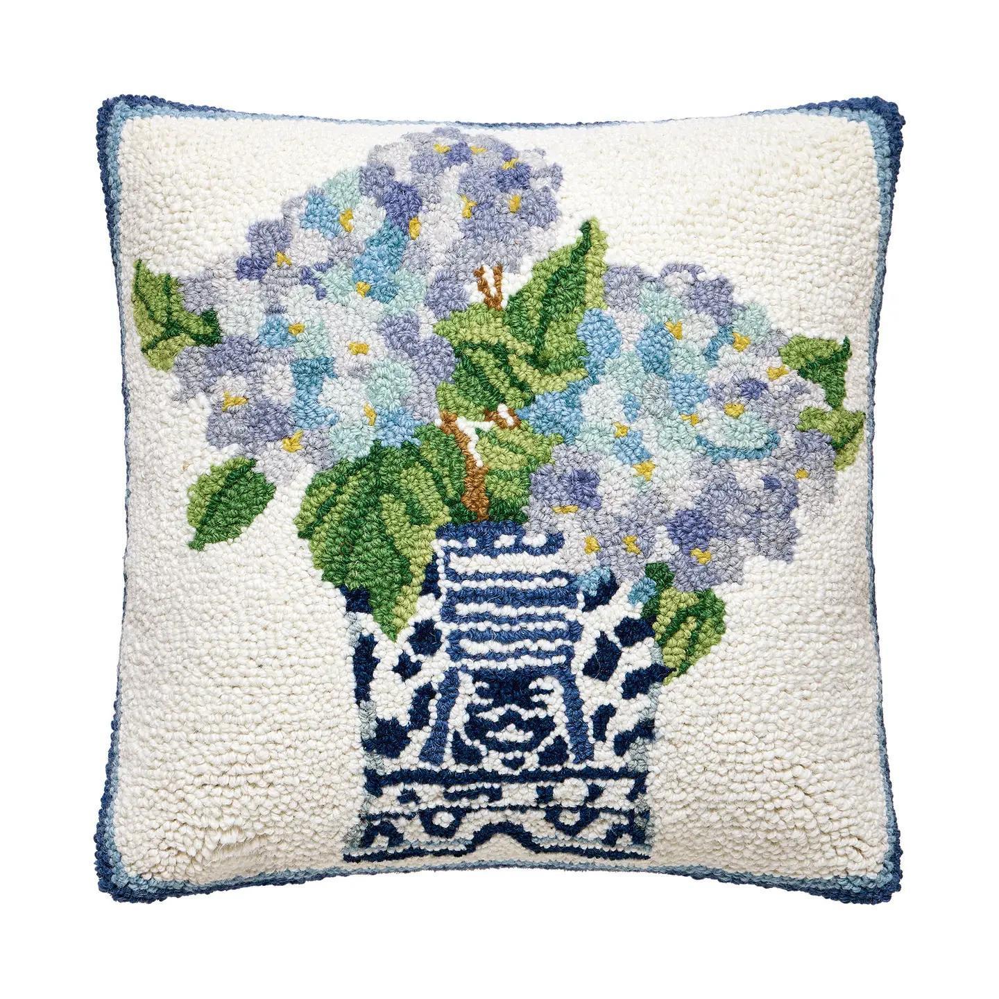 Rhapsody in Blue I Hook Pillow - Sally Eckman Roberts