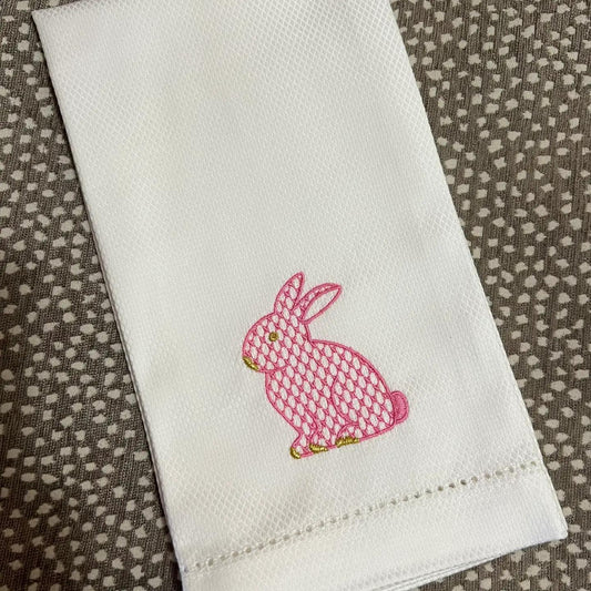 Bunny Sitting Huck Towel