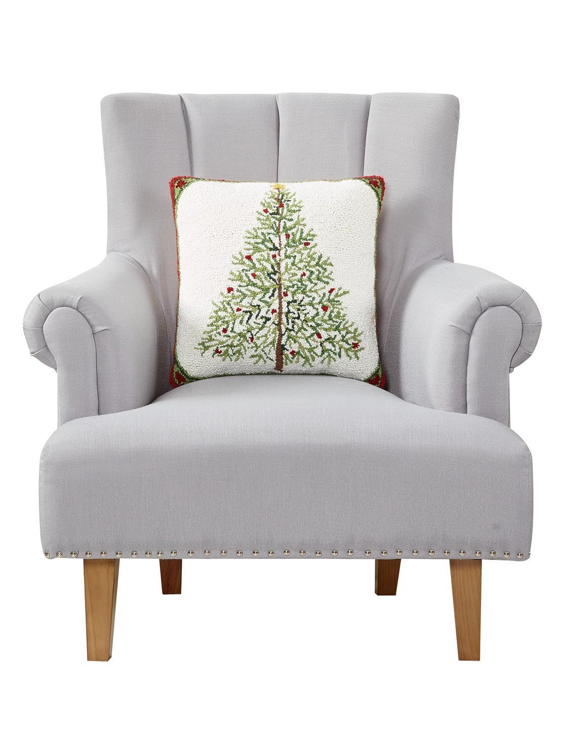 Holiday Pine Hook Pillow - Sally Eckman Roberts