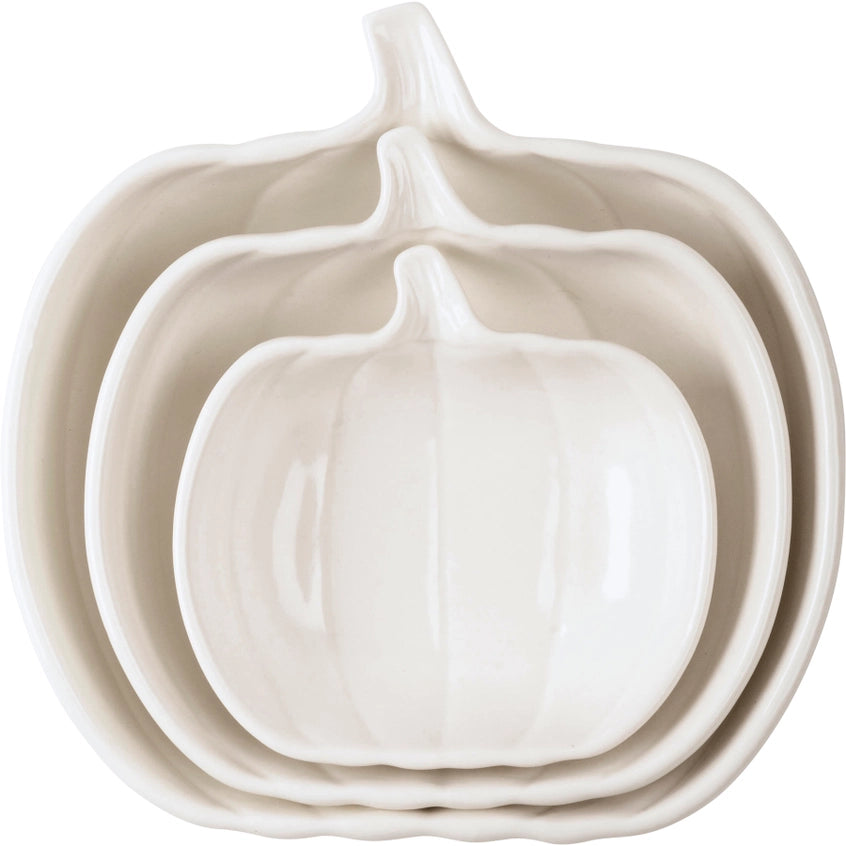 White Pumpkins Plate Set