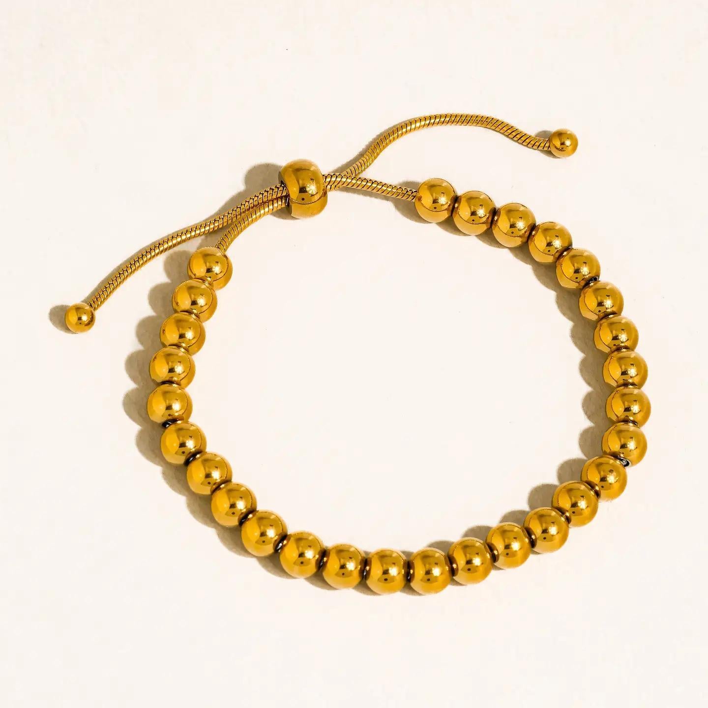 Liliane 18K Gold Non-Tarnish Beaded Bracelet