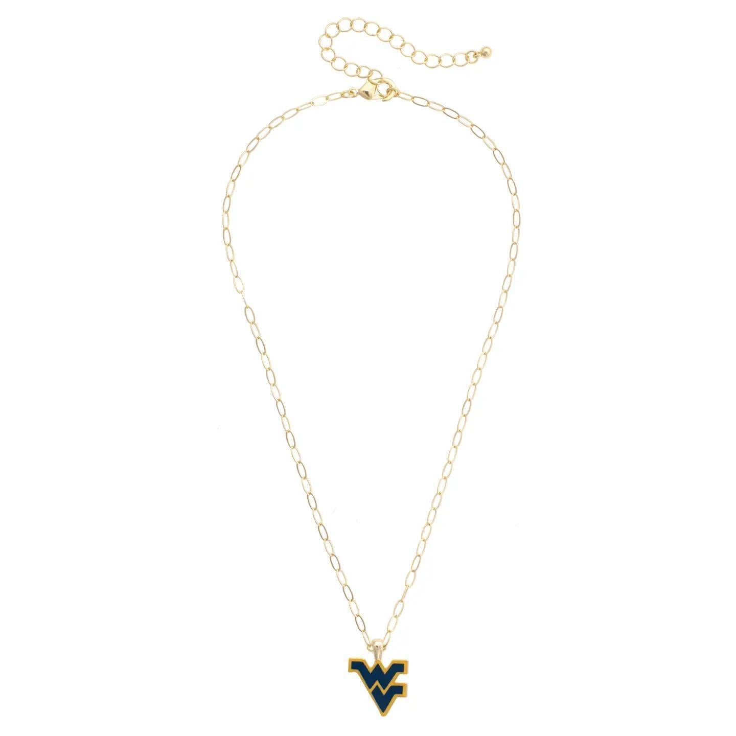 West Virginia Mountaineers Enamel Pendant Necklace
