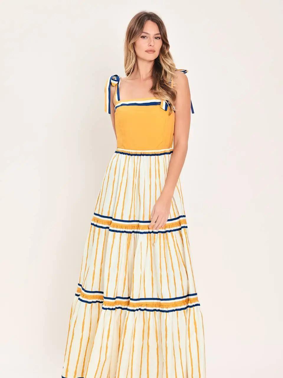 A Printed Woven Maxi Dress