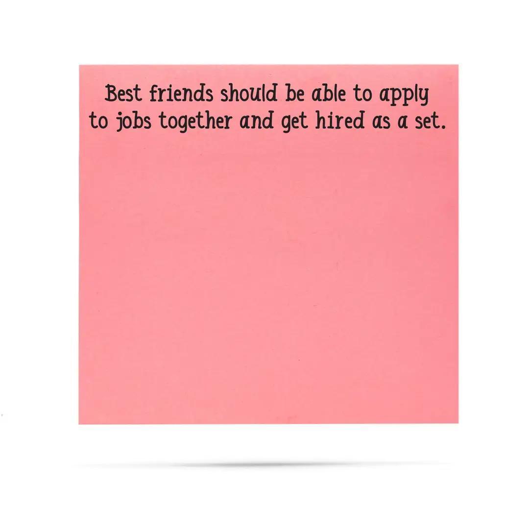 Best Friends Get Hired As A Set | Funny Sticky Notes