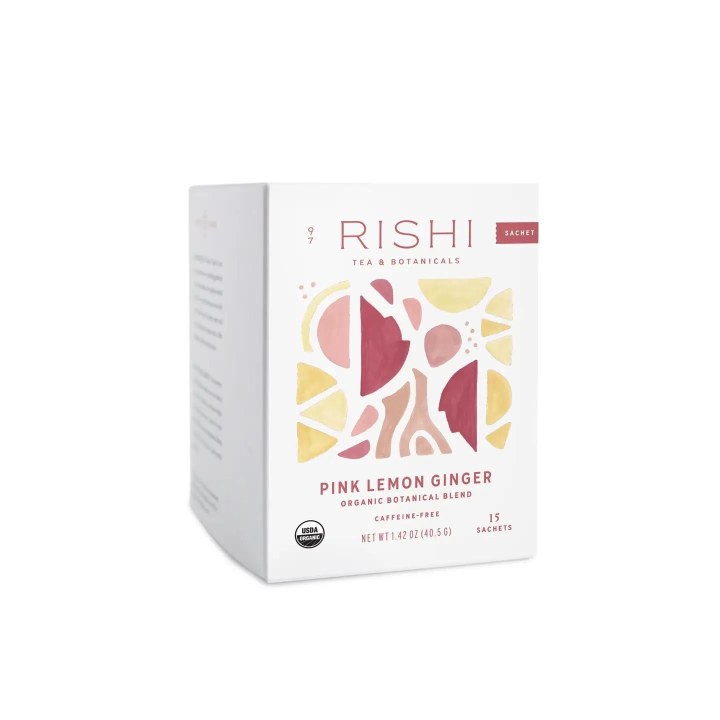 Pink Lemon Ginger Organic Herbal Tea Sachets