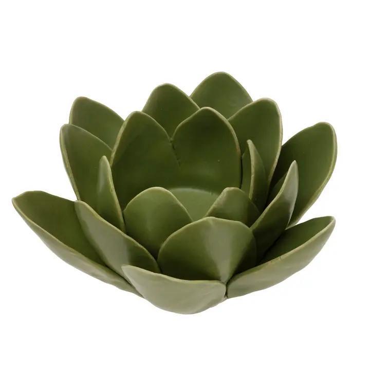Flower Stoneware Tealight Candle Holder