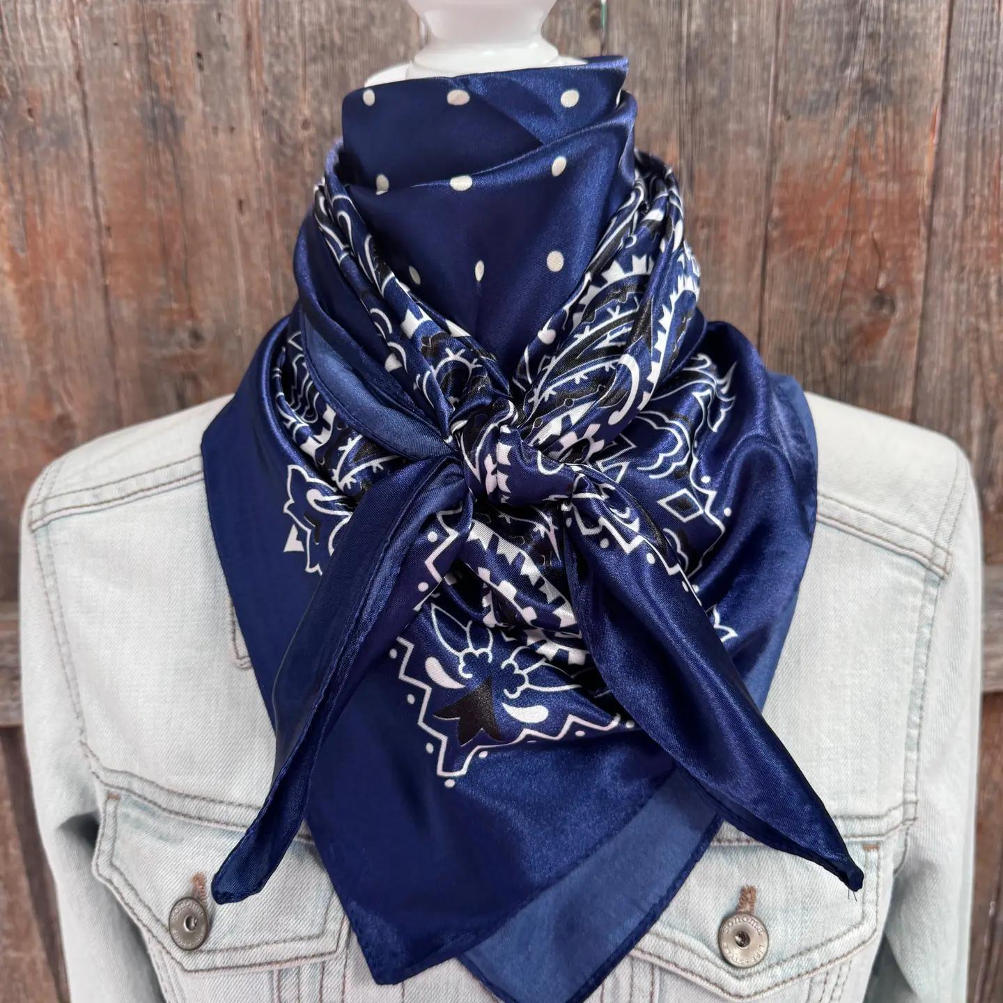 35X35" Blue Paisley Wild Rag