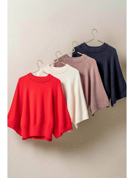 Batwing Sleeve Sweater Top