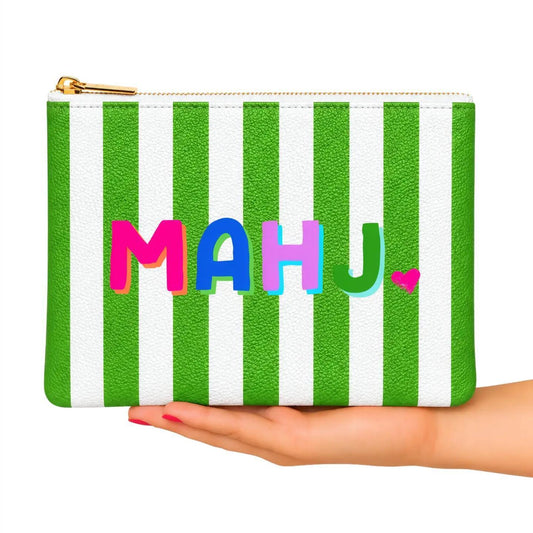 Green Stripe Mahjong Pouch