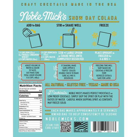Snow Day Colada Frozen Cocktail Mix
