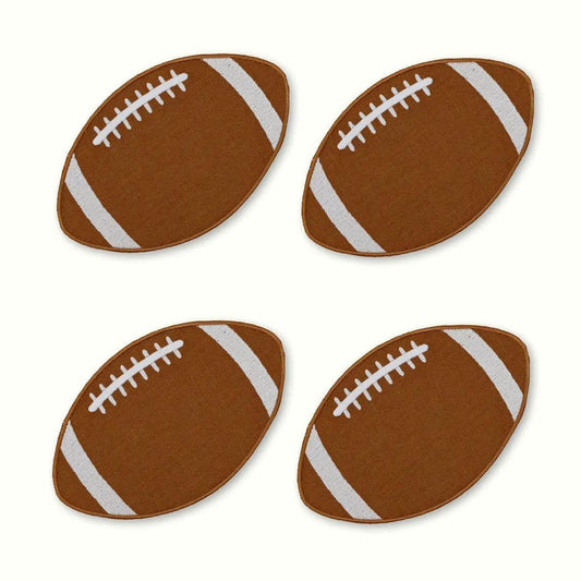 Football Linen Cocktail Napkins - Set of 4