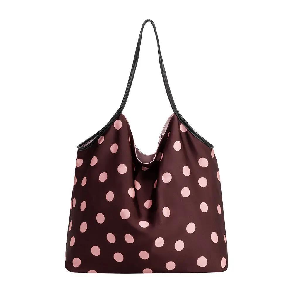 Cathy Burgundy Polka Dot Tote Bag