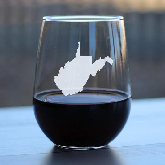 West Virginia Stemless Wine Glass