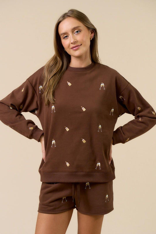 Embroidered French Terry Set