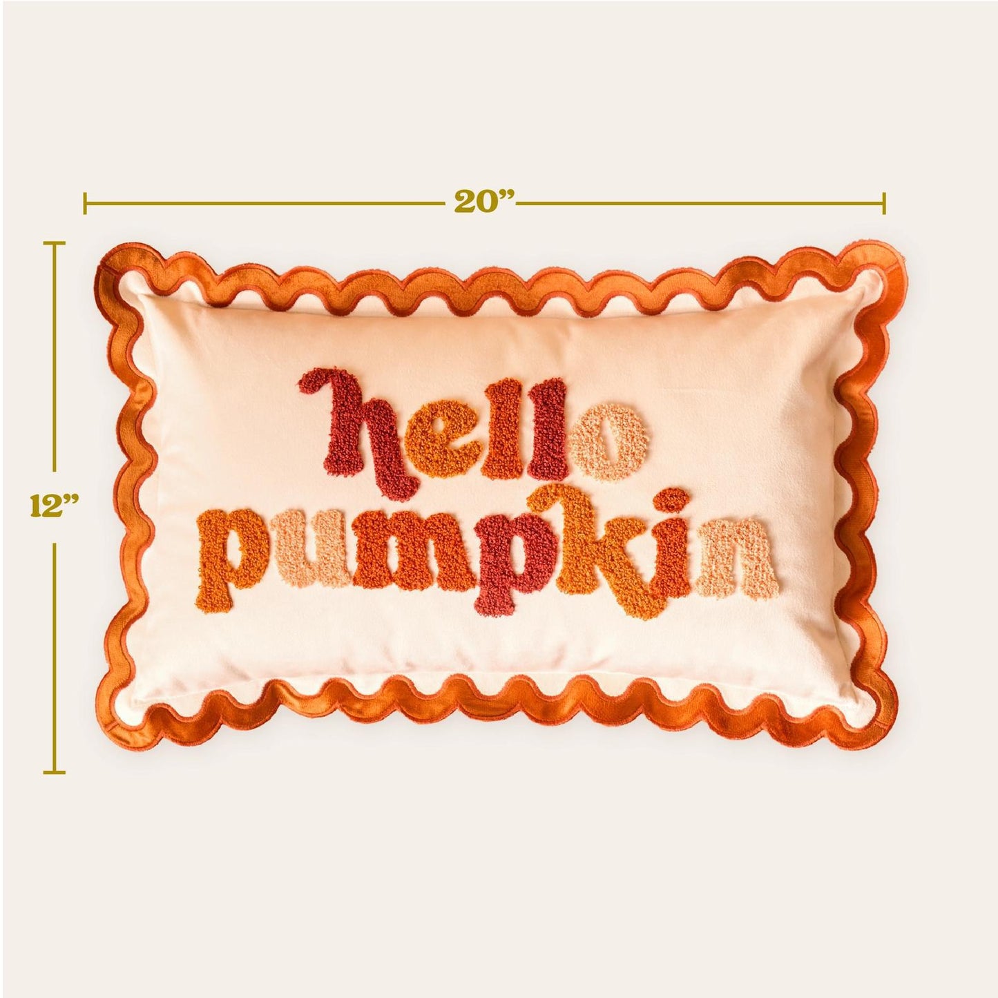 Scalloped Rectangle Throw Pillow